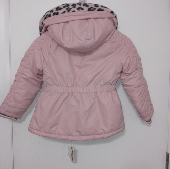 Jessica Simpson Girls Full Zip Pink Faux fur lined Hooded Jacket W Pockets NEW - Picture 9 of 11